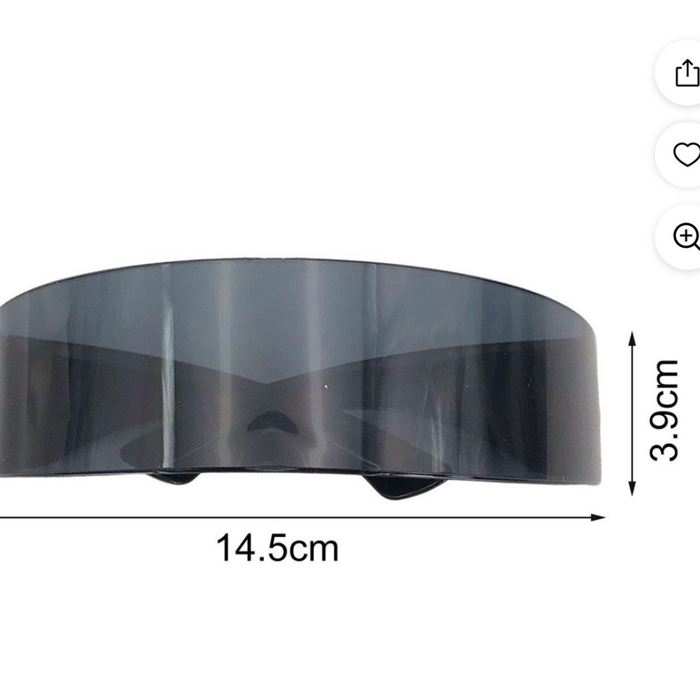 Futuristic Silver Visor Sunglasses - Picture 2 of 5